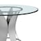 Armen Living Petal Modern Glass and Stainless Steel Round Pedestal Dining Table LCPTDIGLBS - alternate 2